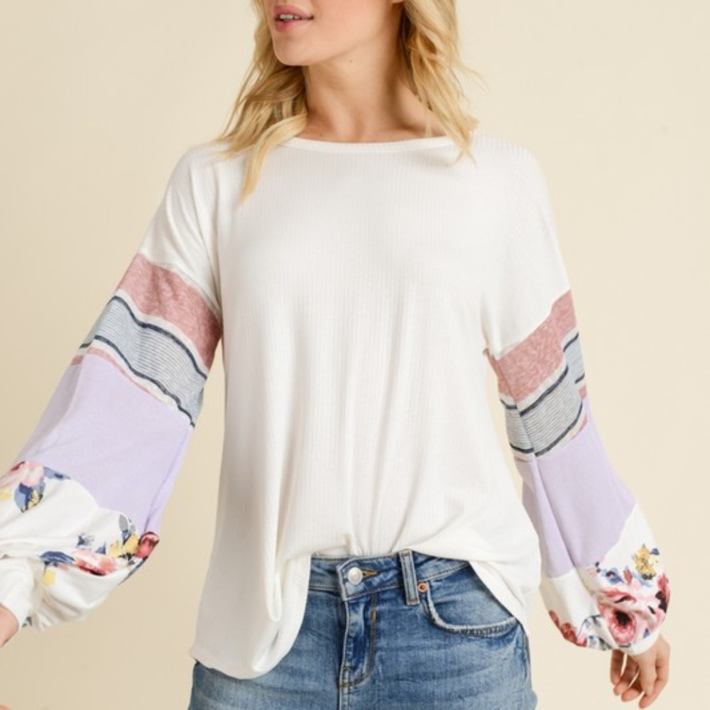 Bubble Sleeve Top